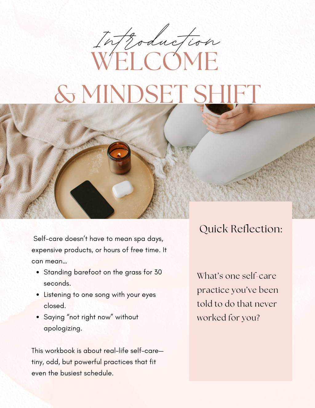Recharge in Minutes: Self-Care that Fits Your Life Workbook