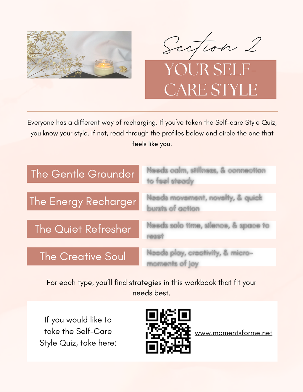 Recharge in Minutes: Self-Care that Fits Your Life Workbook