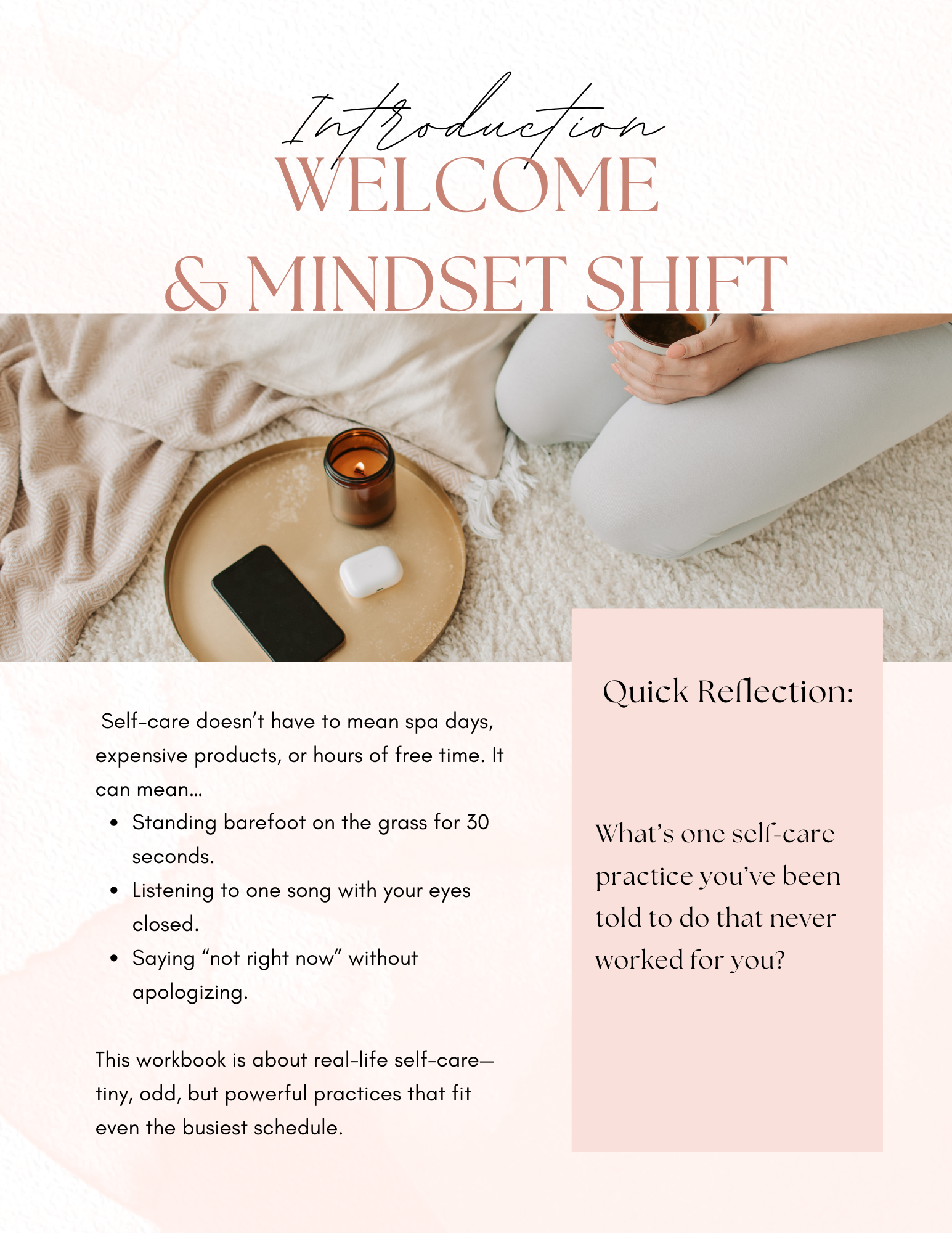 Recharge in Minutes: Self-Care That Fits Your Life PRINTED Workbook