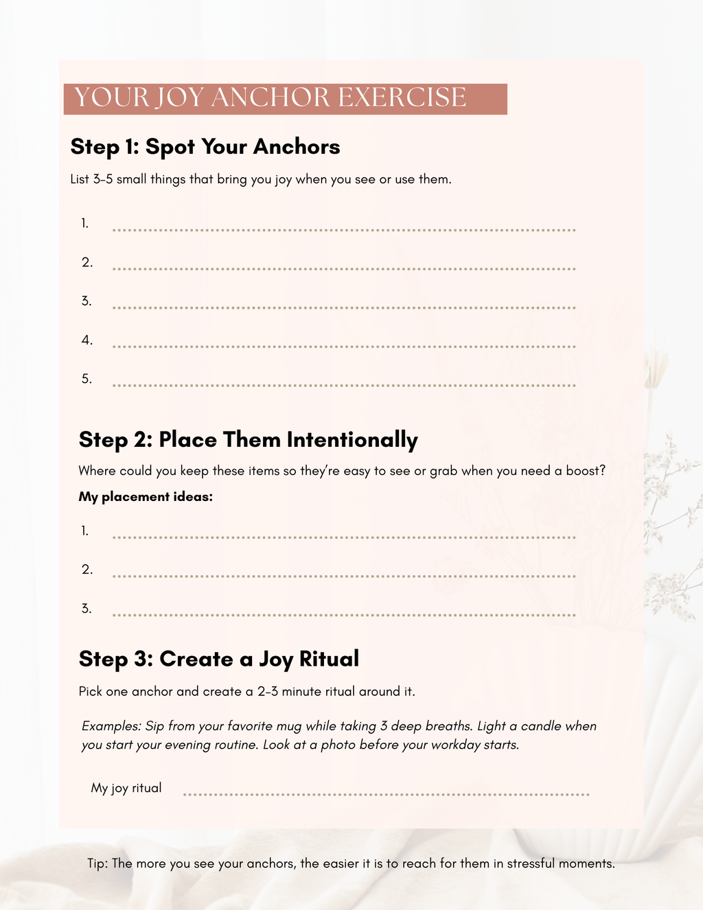 Recharge in Minutes: Self-Care That Fits Your Life PRINTED Workbook