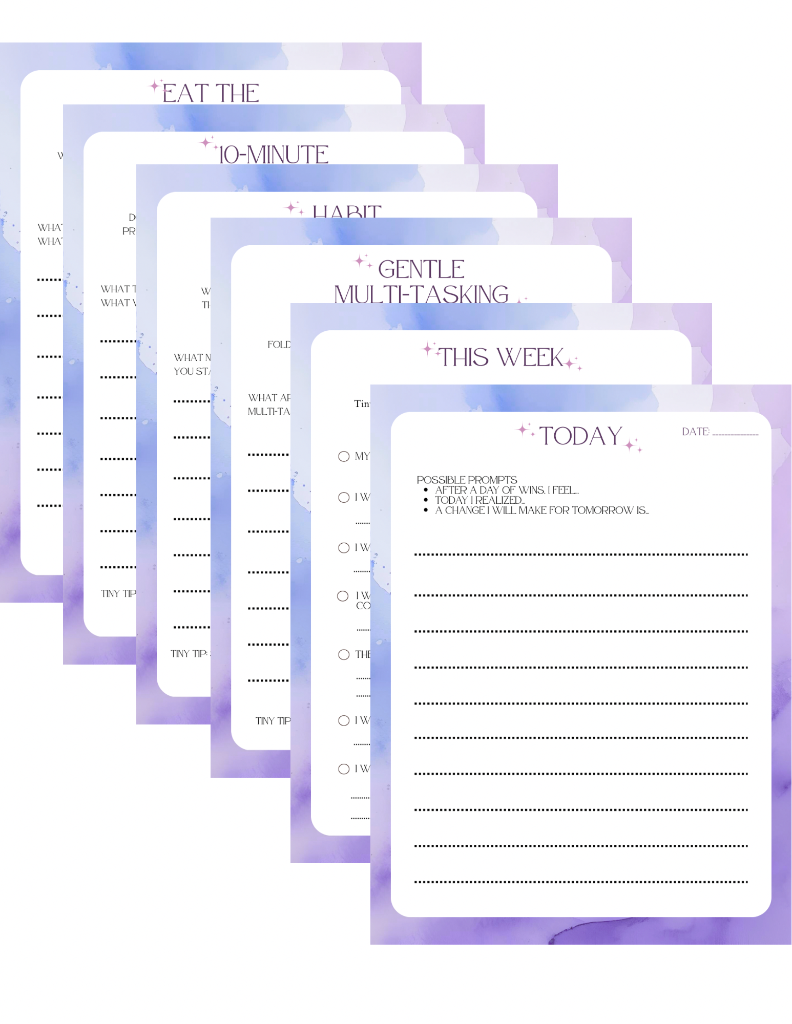 Digital Gentle Productivity Guided Journal